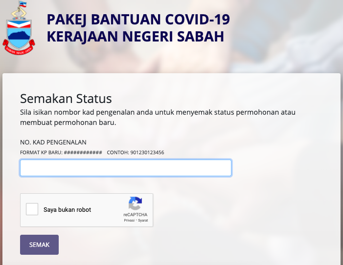 Cara Buat Semakan Bantuan Tunai Prihatin Covid-19 Sabah RM300