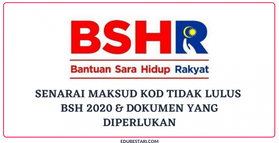 Senarai Maksud Kod Tidak Lulus BSH 2020 & Dokumen Yang Diperlukan