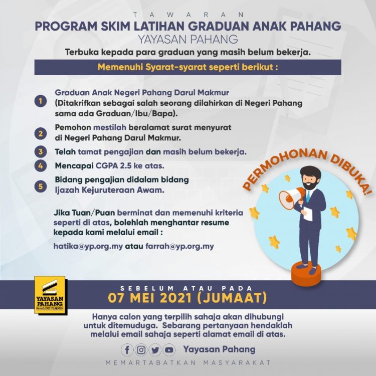 Daftar Skim Latihan Graduan: Peluang Kerjaya Buat Anak Pahang