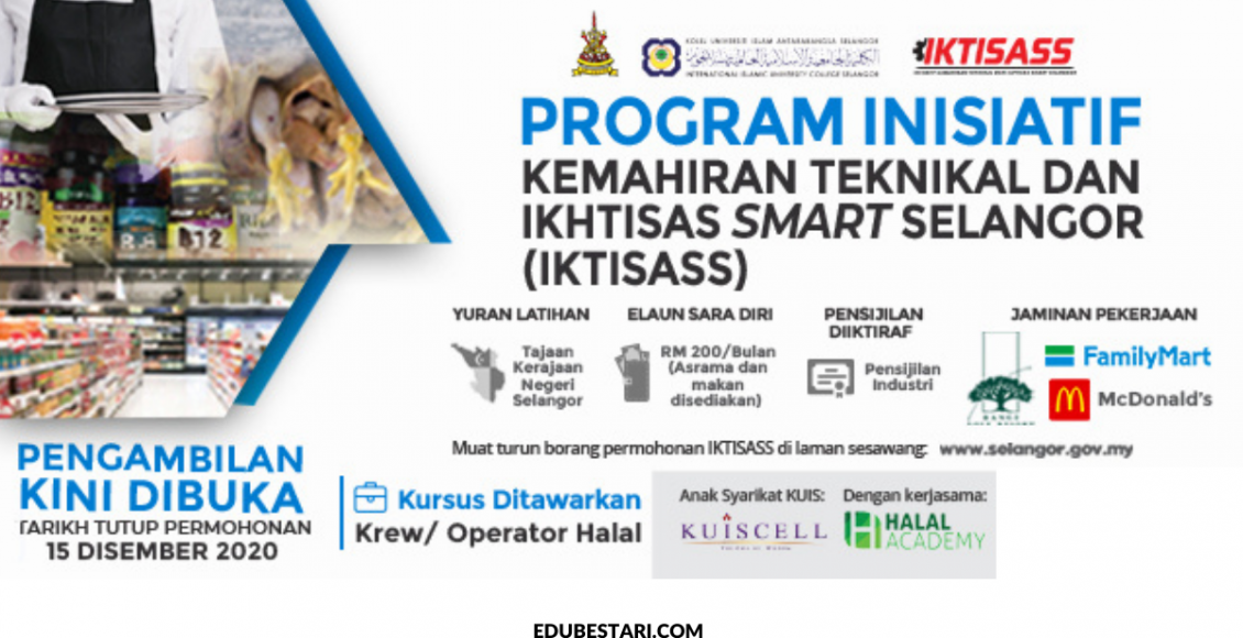 Ikhtisas Smart Selangor: Tawaran Kursus Krew/ Operator Halal Dengan Elaun RM200 Sebulan & Jaminan Pekerjaan
