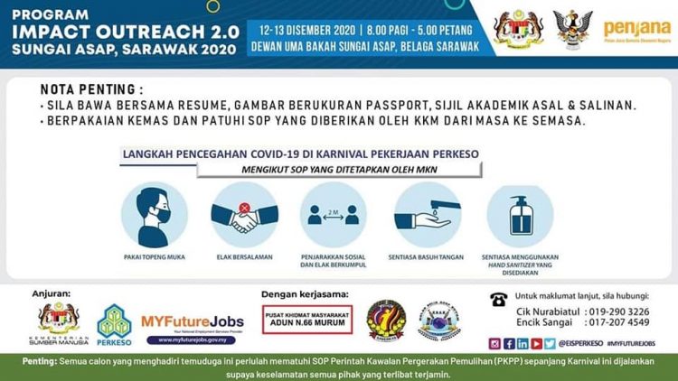 Impact Outreach PERKESO 2.0: Sertai Temuduga Terbuka Sarawak. Pelbagai Jawatan Ditawarkan