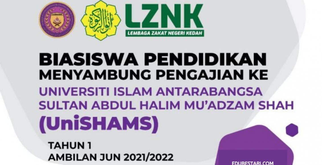 Tawaran Biasiswa Pendidikan Lembaga Zakat Kedah RM12,000 Setahun Buat Pelajar UniSHAMS 