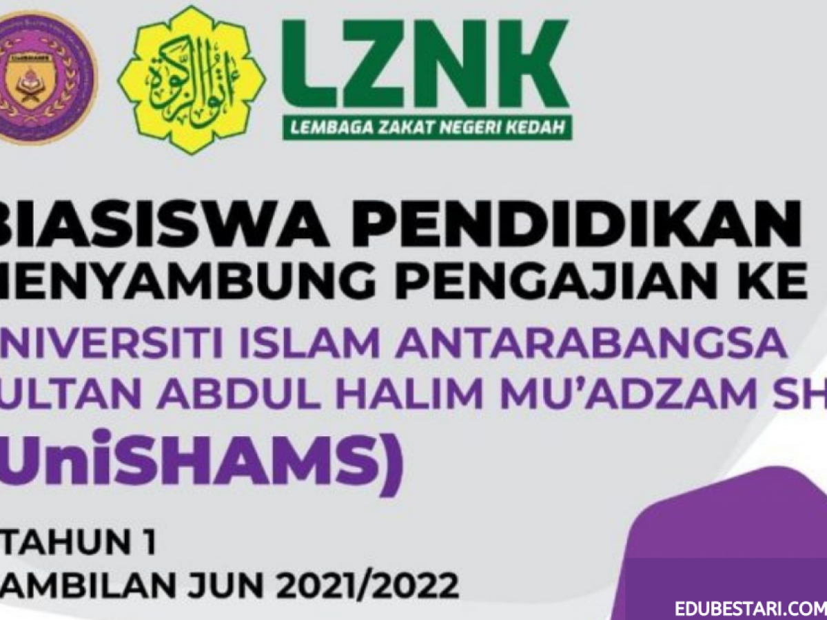 Tawaran Biasiswa Pendidikan Lembaga Zakat Kedah Rm12 000 Setahun Buat Pelajar Unishams Edu Bestari