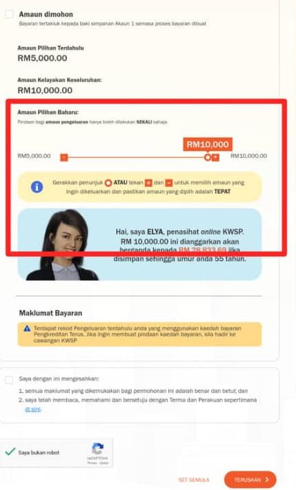 Cara Tukar Amaun Pengeluaran i-Sinar Dengan Mudah Secara Online