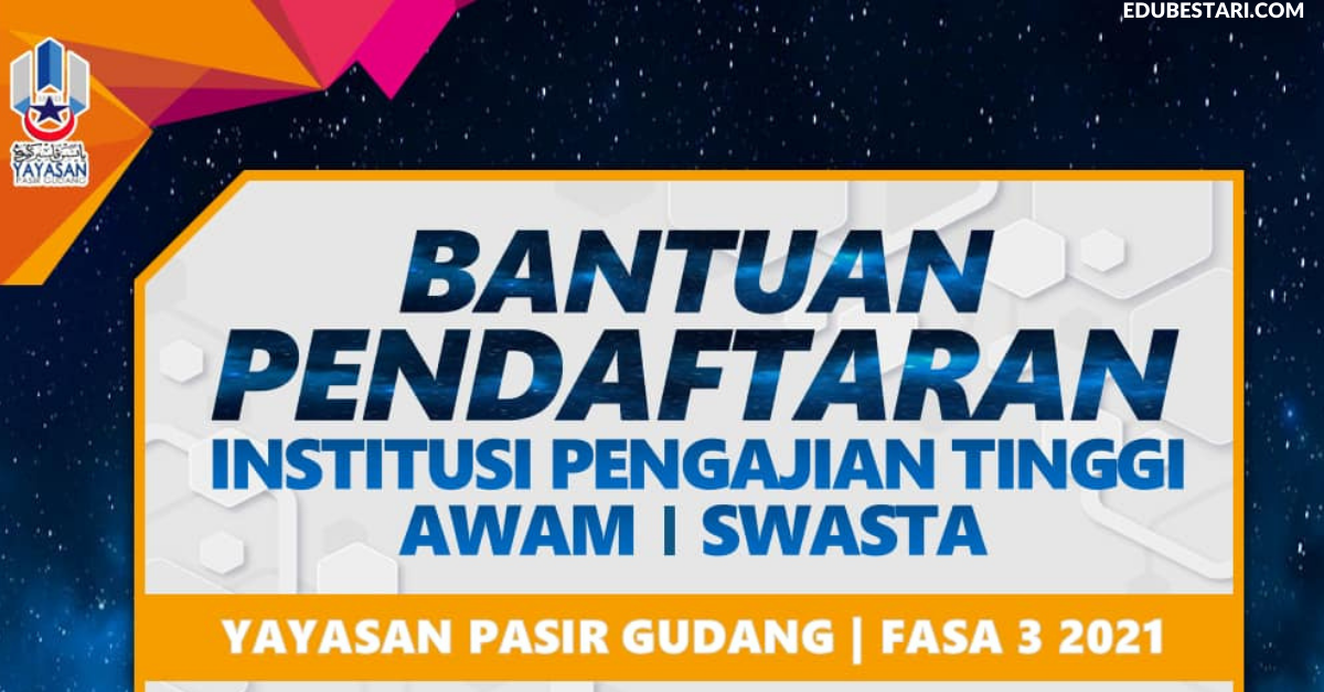 Mohon Bantuan Pendaftaran IPT Tahun 2021 YPG. Terima RM300 Secara One-Off