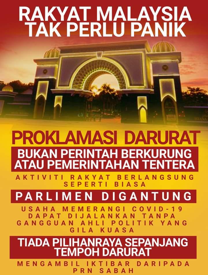 Pengisytiharan Darurat Sehingga 1 Ogos. Ini Kenyataan Darurat Yang Anda Perlu Tahu