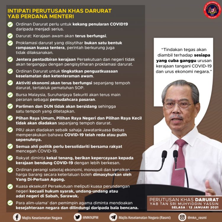 Pengisytiharan Darurat Sehingga 1 Ogos. Ini Kenyataan Perintah Darurat Yang Anda Perlu Tahu