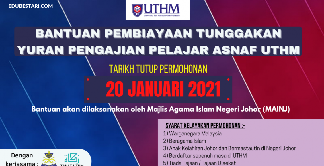 Permohonan Bantuan Pembiayaan Tunggakan Yuran Pengajian Pelajar Asnaf