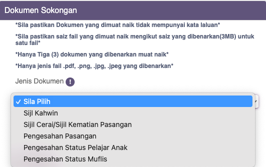 Cara Mudah Upload Sijil Kahwin & Dokumen Berkaitan Untuk Permohonan BPR Online