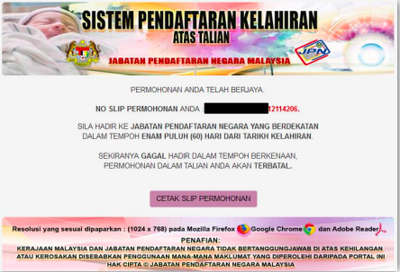 Cara Daftar Kelahiran Di Portal JPN Secara Online Dengan Mudah