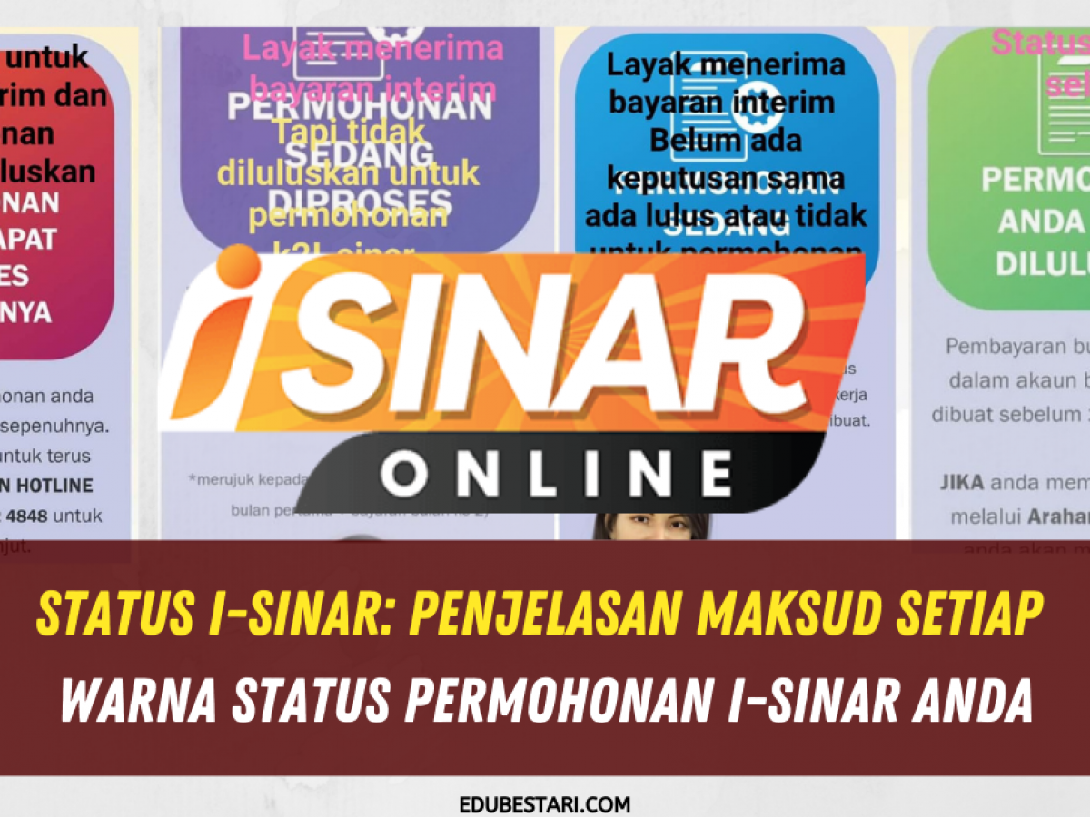 Status I Sinar Penjelasan Maksud Setiap Warna Status Permohonan I Sinar Anda Edu Bestari