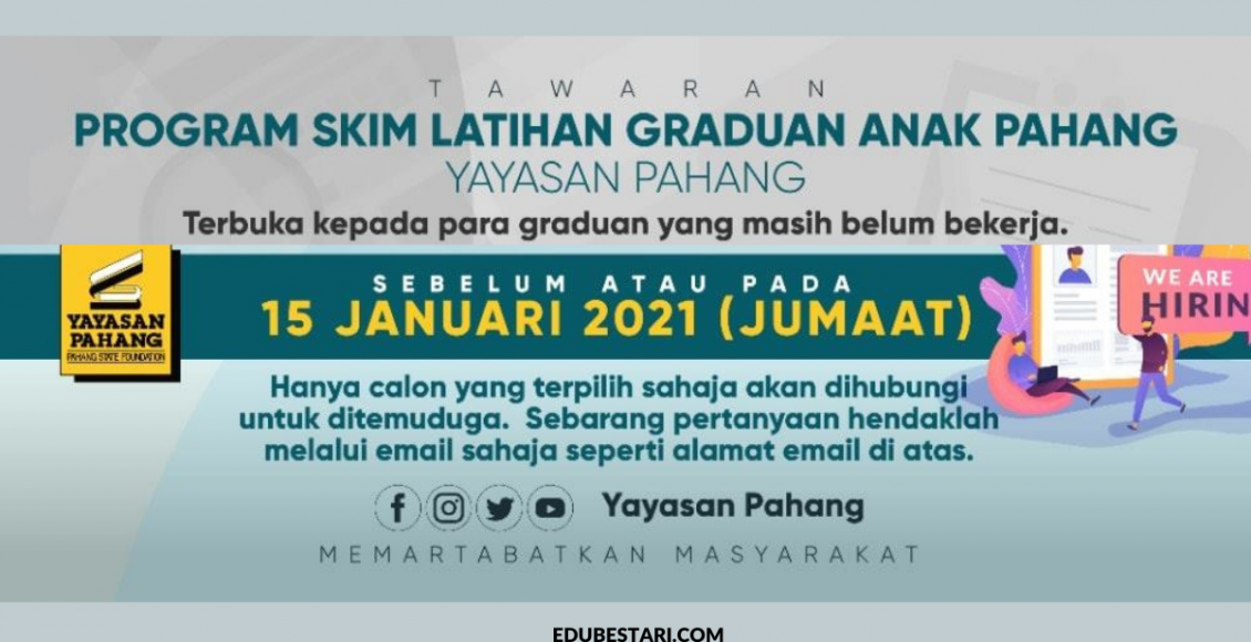 Tawaran Program Skim Latihan Kerja Buat Graduan Anak Pahang