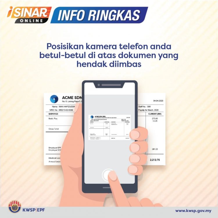 i-Sinar: Cara Muat Naik Dokumen Sokongan Bagi Permohonan Kategori 2. Tak Perlu Buat Permohonan Baru