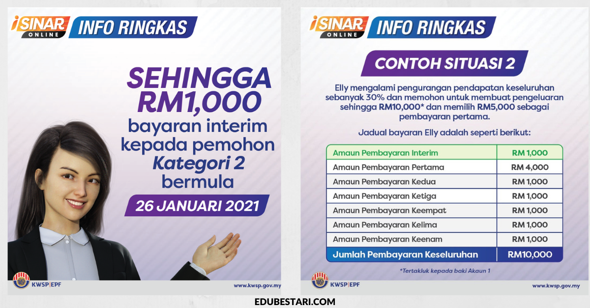 I Sinar Bayaran Interim Rm1000 Kepada Semua Pemohon Kategori 2 Bermula 26 Januari Edu Bestari