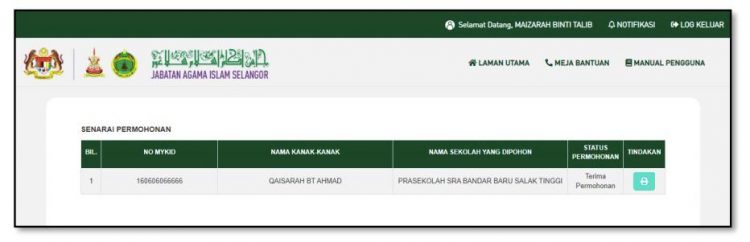 Panduan Pendaftaran Anak Ke Pra Sekolah JAIS Sesi 2021 Secara Online