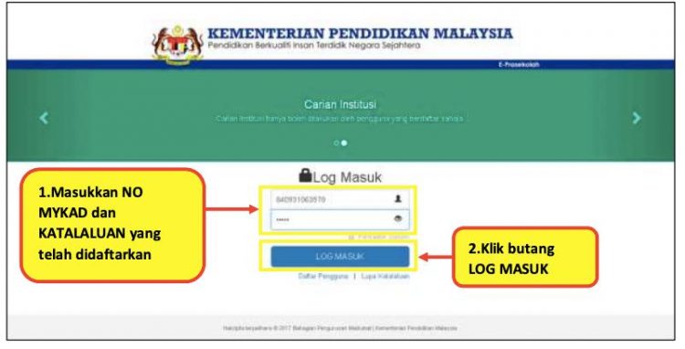 Panduan Pendaftaran Prasekolah KPM Sesi 2022 Secara Online