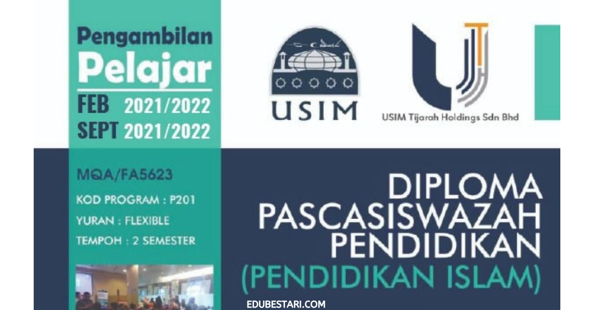 Permohonan Diploma Pendidikan Usim Kemasukan September 2021 2022 Edu Bestari