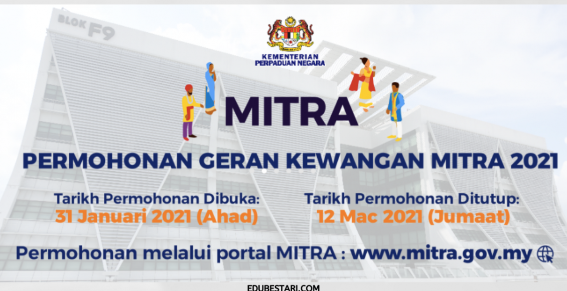 Permohonan Geran Kewangan MITRA 2021 Dibuka Buat Syarikat/ Perniagaan Berdaftar