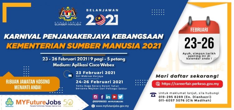 Karnival PenjanaKerjaya Kebangsaan 2021: Ribuan Jawatan Dibuka Di Seluruh Negara