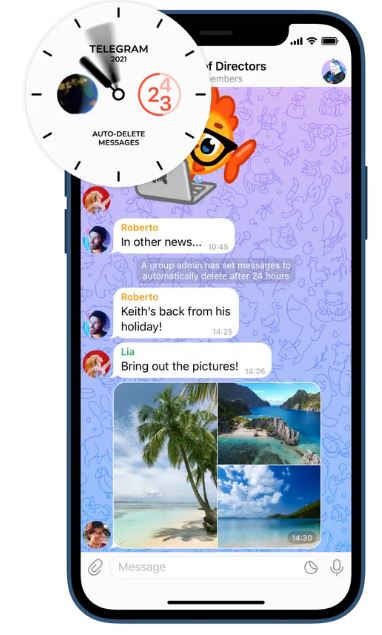 Pengguna Kini Boleh Set Masa Auto-Delete Mesej Telegram. Lebih Jimat Ruang Telefon