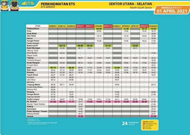 Diskaun RM10 Tiket ETS Perjalanan April Hingga Jun 2021. Boleh Mula Beli Sekarang