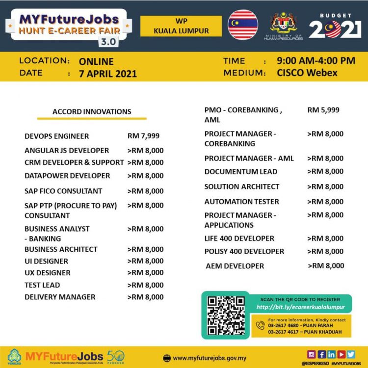 MyFutureJobs Hunt E-Career Fair: Pelbagai Jawatan Kosong Ditawarkan. Daftar Sekarang