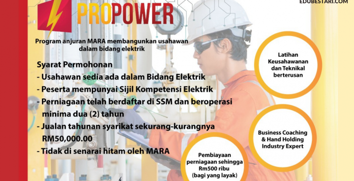 PROPOWER_ Program Pembangunan Usahawan Elektrik Tawaran MARA. Pembiayaan Disediakan (1)