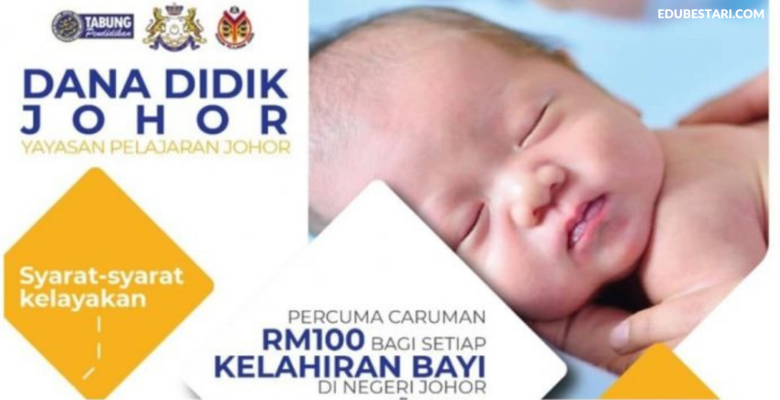Permohonan Dana Didik Johor Di Buka. Percuma Caruman RM100 Bagi Setiap Kelahiran Bayi Di Negeri Johor