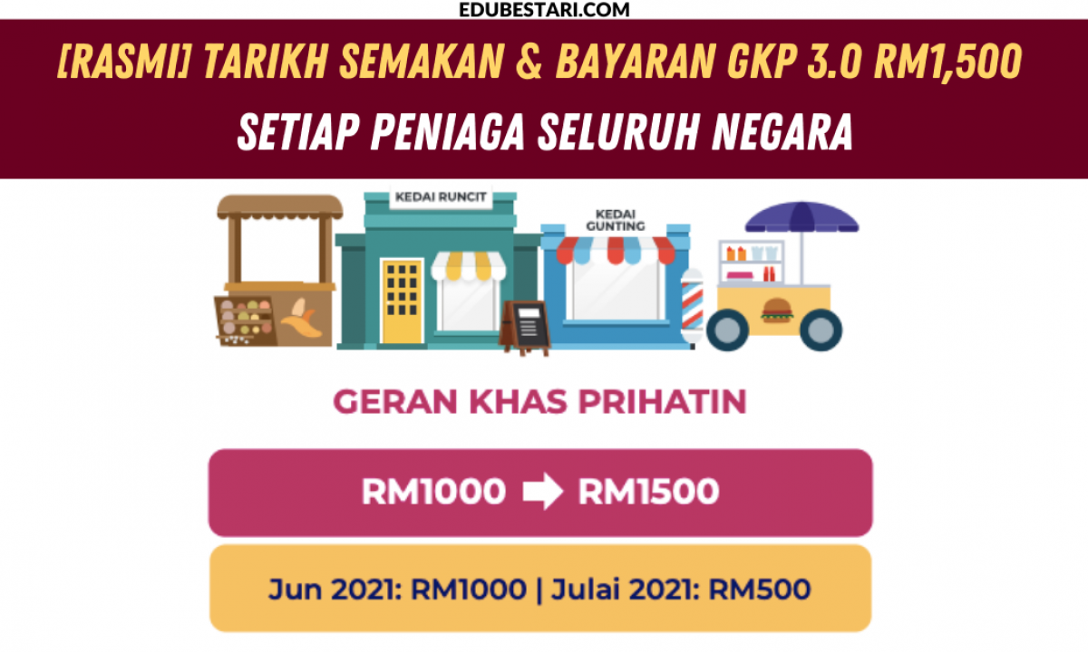 Rasmi] Tarikh Bayaran GKP 3.0 Tambahan RM500 Buat Peniaga Mulai 8 