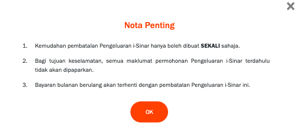 Panduan Membuat Pembatalan Pengeluaran i-Sinar KWSP