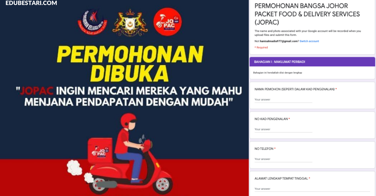 JOPAC: Permohonan Bantuan Keusahawanan Bangsa Johor