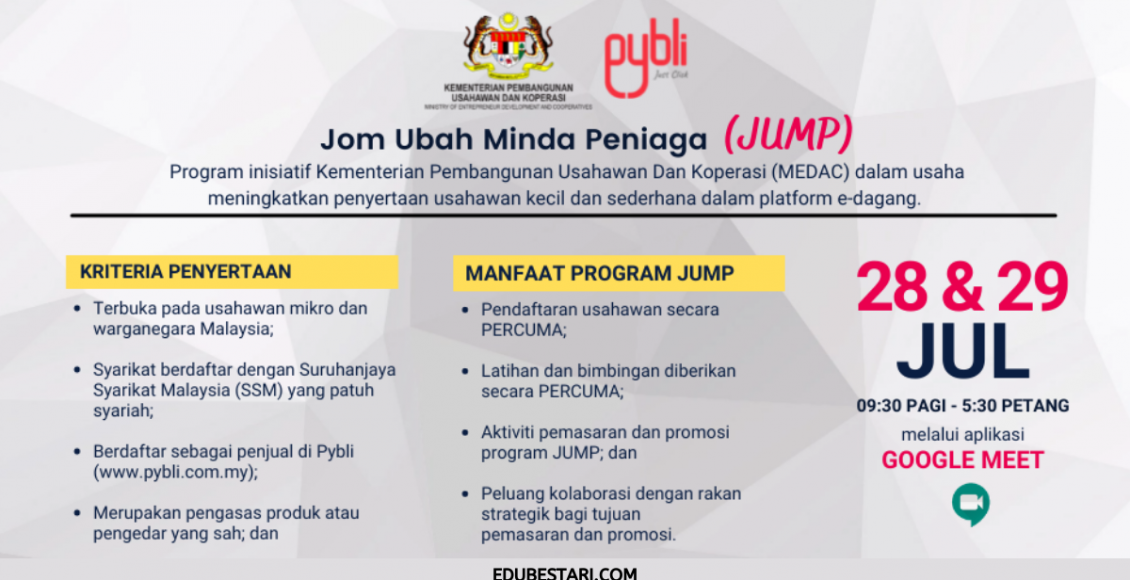 JUMP MEDAC: Daftar Program Pemasaran Melalui Platform E-Dagang Buat Usahawan Kecil Sederhana