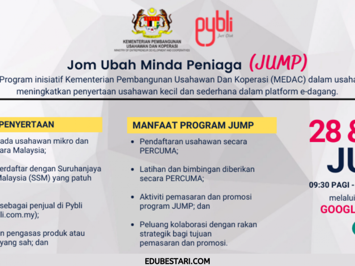 Jump Medac Daftar Program Pemasaran Melalui Platform E Dagang Buat Usahawan Kecil Sederhana Edu Bestari