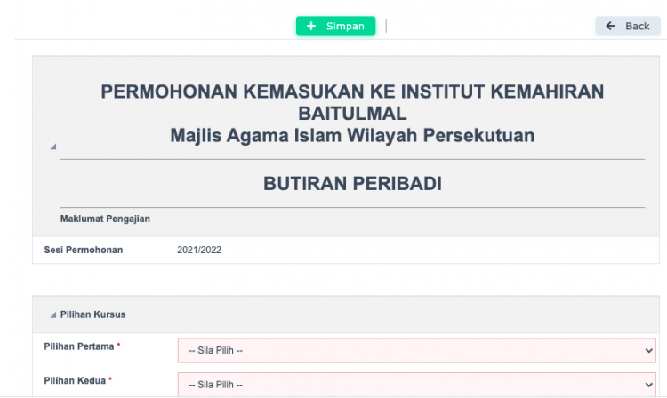 Tawaran Kemasukan Ke Institut Kemahiran Baitumal MAIWP Sesi Julai 2021. Elaun Bulanan Diberi