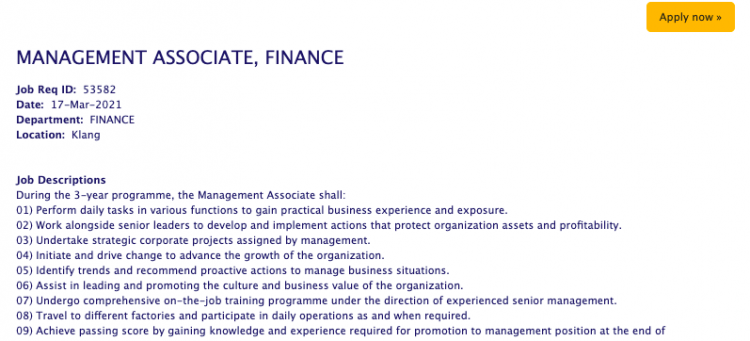 Top Glove Management Associate Progamme: Program Kerja 3 Tahun Buat Graduan Tanpa Pengalaman