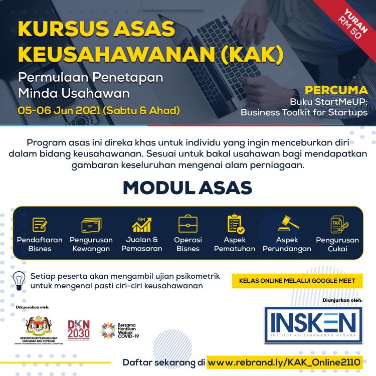 Daftar Kursus Asas Keusahawanan INSKEN Untuk Permulaan Menjadi Usahawan