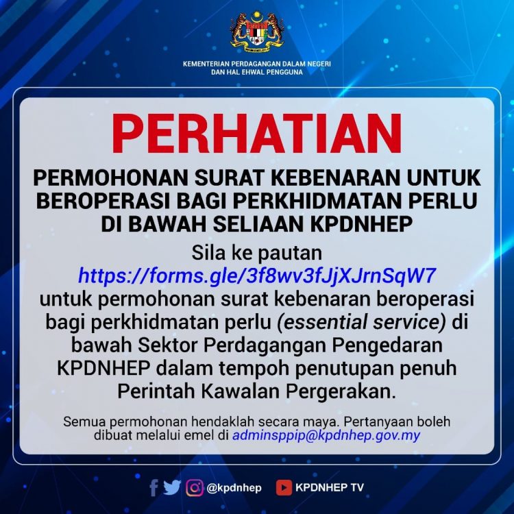 Senarai Lengkap Perniagaan & Perkhidmatan Di Bawah KPDNHEP & Cara Mohon Untuk Beroperasi
