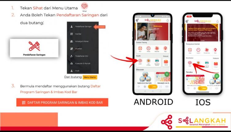Cara Daftar SELANGKAH Untuk Ujian Saringan Covid-19 Percuma Di Selangor