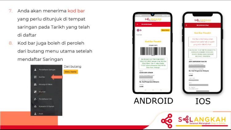 Cara Daftar SELANGKAH Untuk Ujian Saringan Covid-19 Percuma Di Selangor