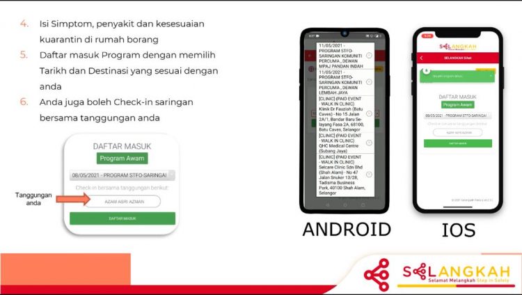 Cara Daftar SELANGKAH Untuk Ujian Saringan Covid-19 Percuma Di Selangor