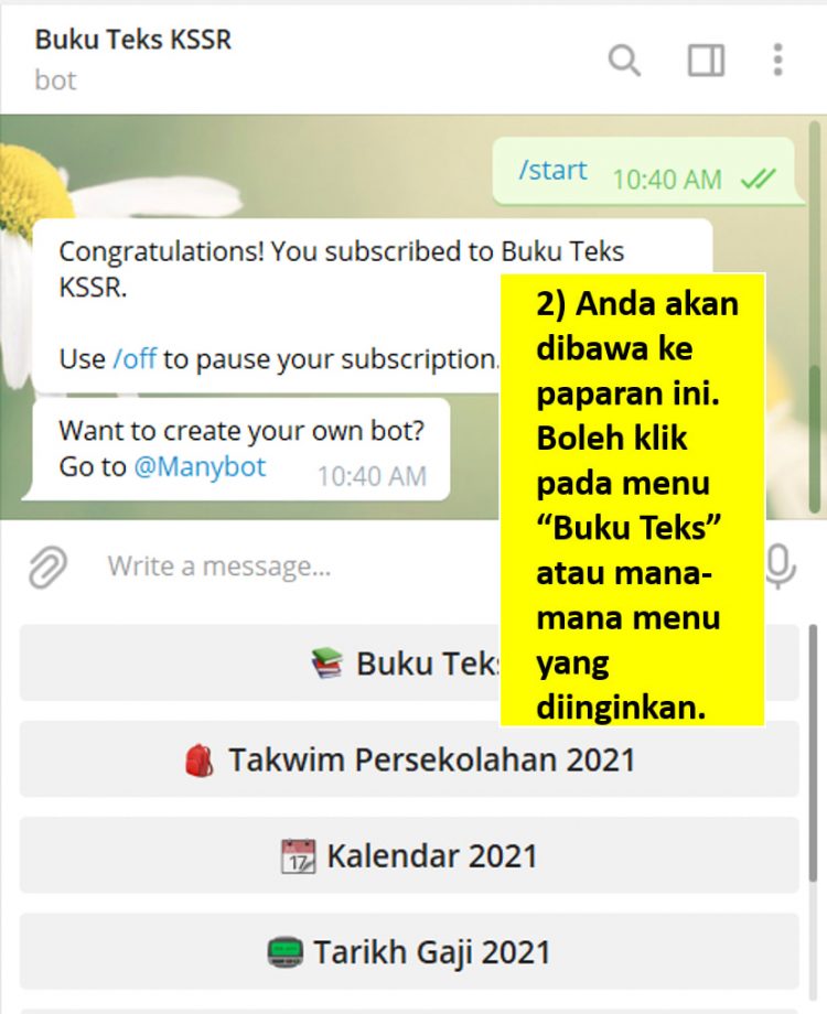 Cara Mudah Download Buku Teks Sekolah Menggunakan Telegram Bot Buku Teks KSSR