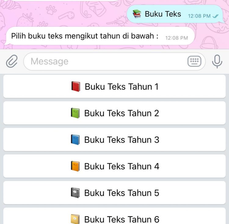 Cara Mudah Download Buku Teks Sekolah Menggunakan Telegram Bot Buku Teks KSSR