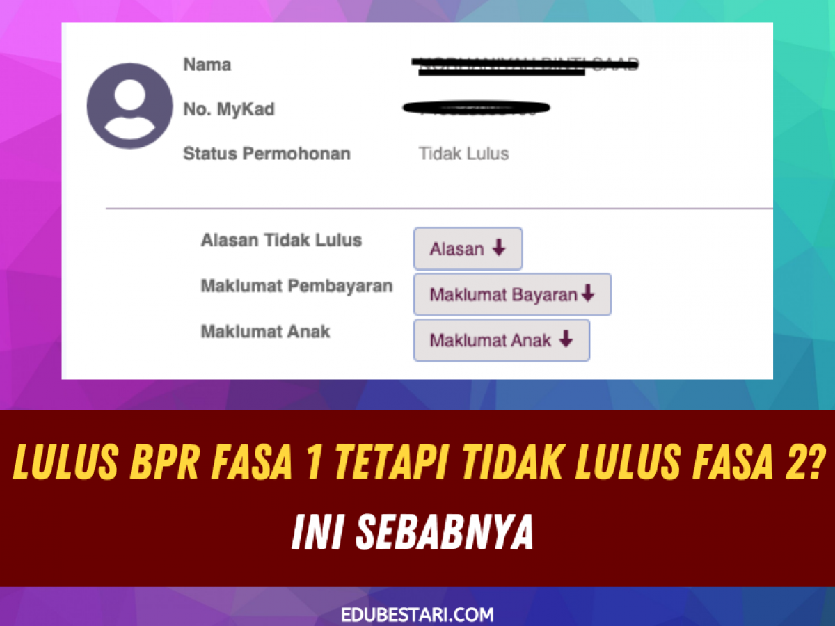 Lulus Bpr Fasa 1 Tetapi Tidak Lulus Fasa 2 Ini Sebabnya Edu Bestari
