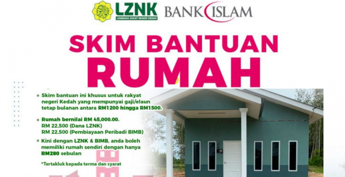 Skim Bantuan Rumah LZNK: Mohon Bantuan Rumah RM45,000. Hanya Bayar RM280 Sebulan
