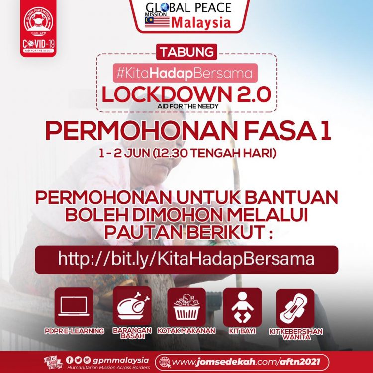 Permohonan Bantuan Lockdown (Keperluas Asas) Dari Global Peace Malaysia