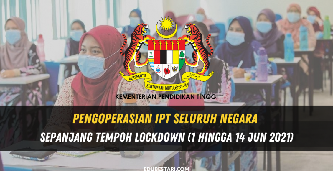 Pengoperasian IPT Seluruh Negara Sepanjang Tempoh Lockdown (1 Hingga 14 Jun 2021)