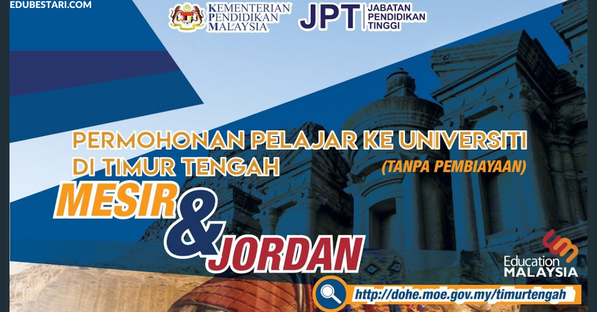 Permohonan Melanjutkan Pengajian Ke Timur Tengah Mesir Jordan 2021 2022 Dibuka Edu Bestari