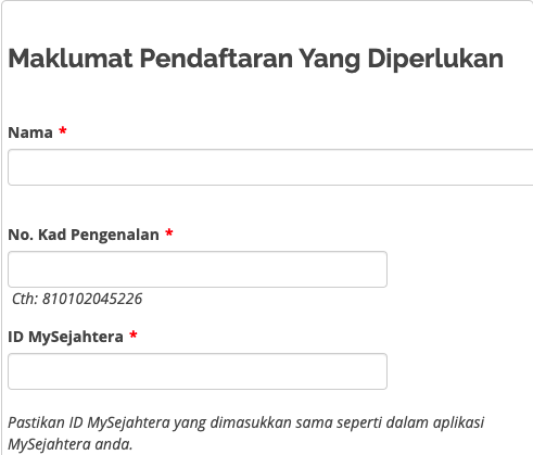 Cara Mohon Vaksinasi Untuk Penjaja Melalui Program Vaksinasi Penjaja MYMedic Wilayah