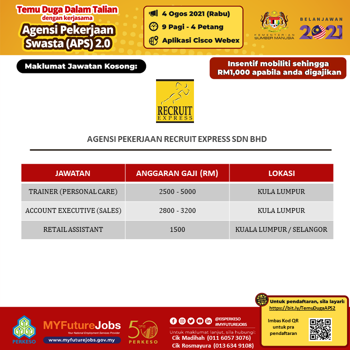 1,000 Peluang Kerja Di Temuduga Online SIP Dengan Kerjasama Agensi Swasta 2.0. Daftar & Terima RM1,000 Jika Digajikan