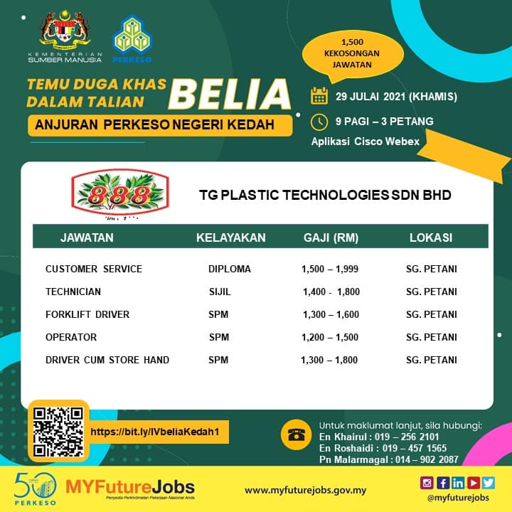 1500 Kekosongan Jawatan Di Temuduga Khas Belia. Daftar Sekarang & Terima Insentif RM1,000 Jika Layak